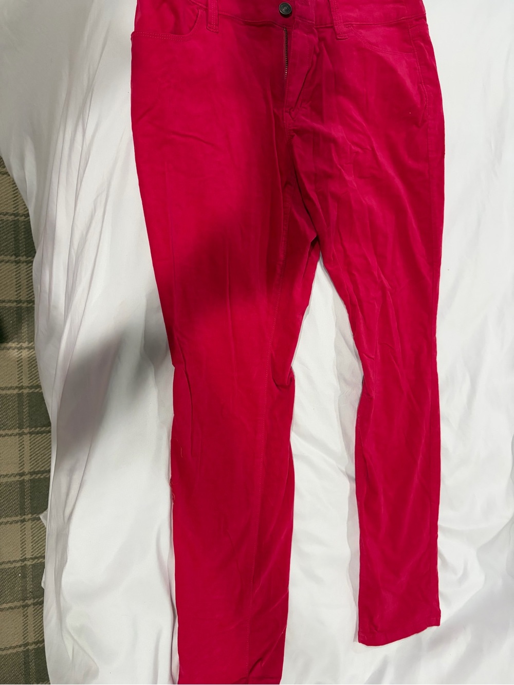 LOFT Bright Pink Cropped Slim Pants